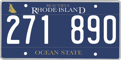 RI license plate 271890