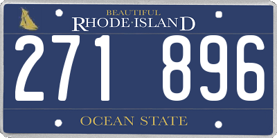 RI license plate 271896
