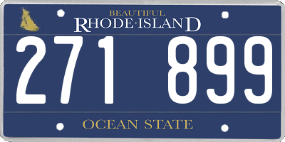 RI license plate 271899