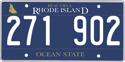 RI license plate 271902