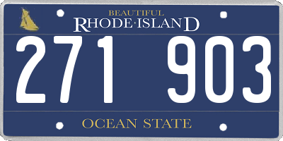 RI license plate 271903