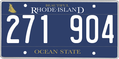 RI license plate 271904
