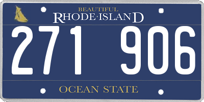RI license plate 271906