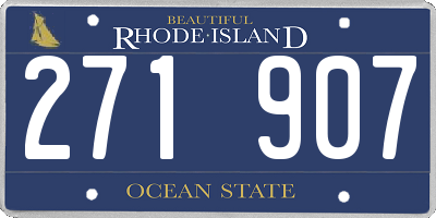RI license plate 271907