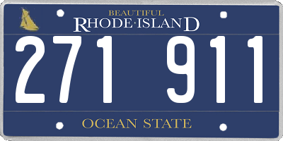 RI license plate 271911