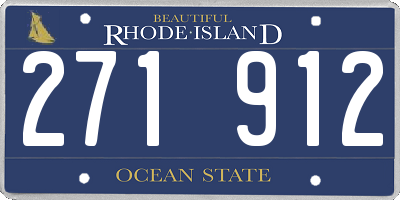 RI license plate 271912