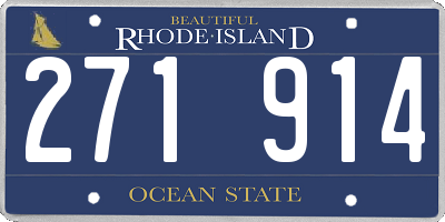 RI license plate 271914