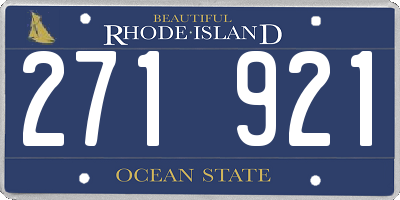 RI license plate 271921