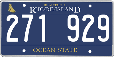 RI license plate 271929