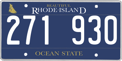 RI license plate 271930