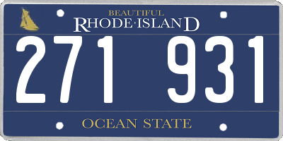 RI license plate 271931
