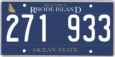 RI license plate 271933