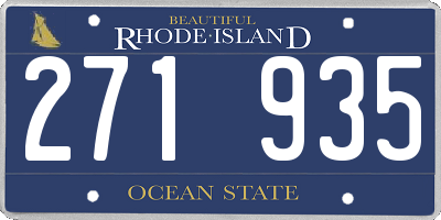 RI license plate 271935