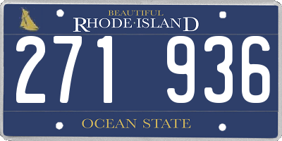 RI license plate 271936