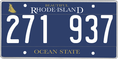 RI license plate 271937