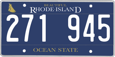 RI license plate 271945