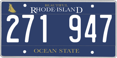 RI license plate 271947