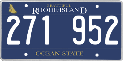 RI license plate 271952