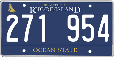 RI license plate 271954