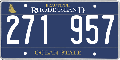 RI license plate 271957