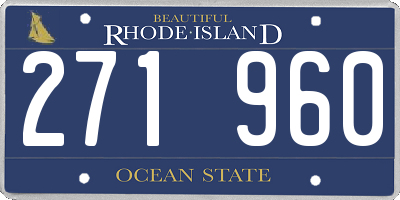 RI license plate 271960