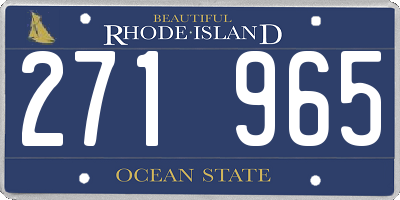 RI license plate 271965
