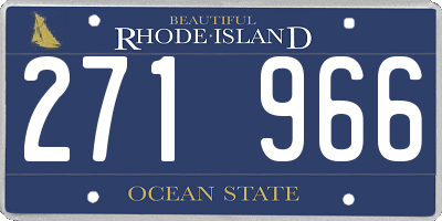 RI license plate 271966
