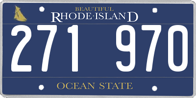 RI license plate 271970