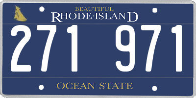 RI license plate 271971