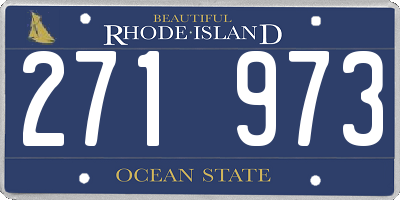 RI license plate 271973