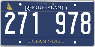 RI license plate 271978