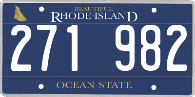 RI license plate 271982