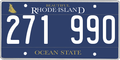 RI license plate 271990