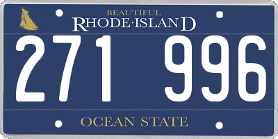 RI license plate 271996