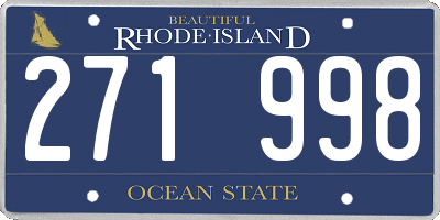 RI license plate 271998