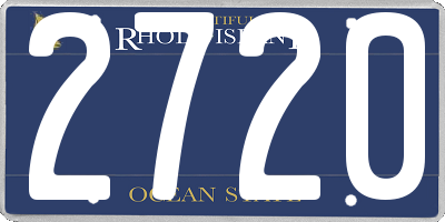 RI license plate 2720