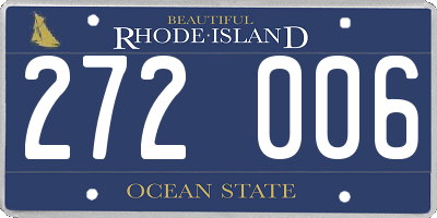 RI license plate 272006