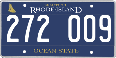 RI license plate 272009
