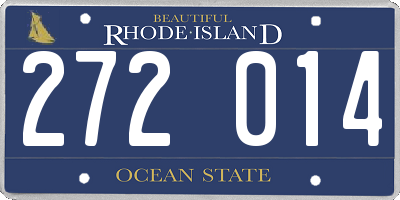 RI license plate 272014