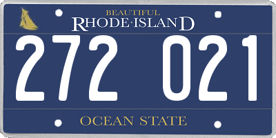 RI license plate 272021