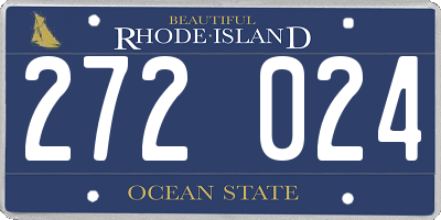 RI license plate 272024