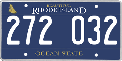 RI license plate 272032