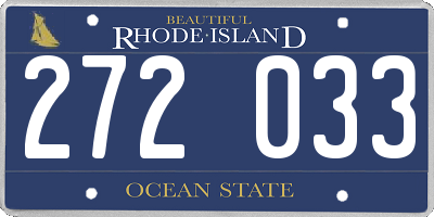RI license plate 272033