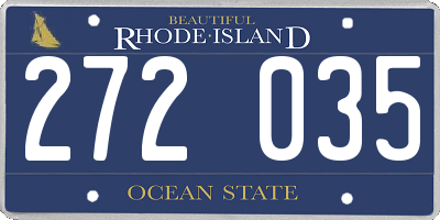 RI license plate 272035