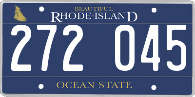RI license plate 272045