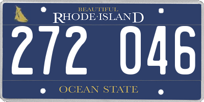 RI license plate 272046