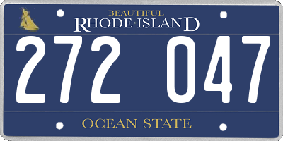RI license plate 272047