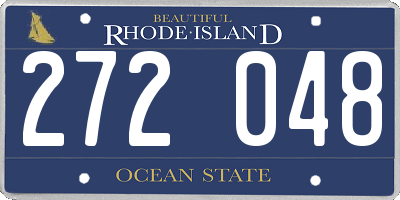 RI license plate 272048