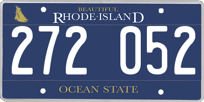 RI license plate 272052