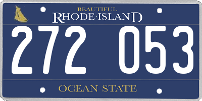RI license plate 272053
